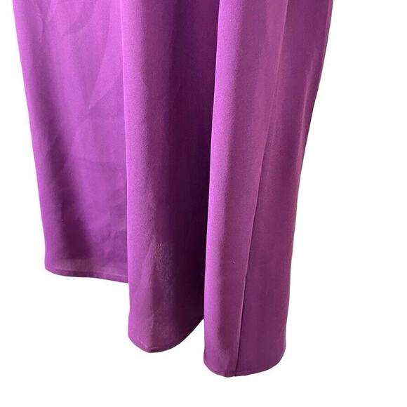 Ann Taylor Loft Petites Womens Purple Ruffle Sleeveless Casual Mini Dress sz M P - Picture 11 of 16